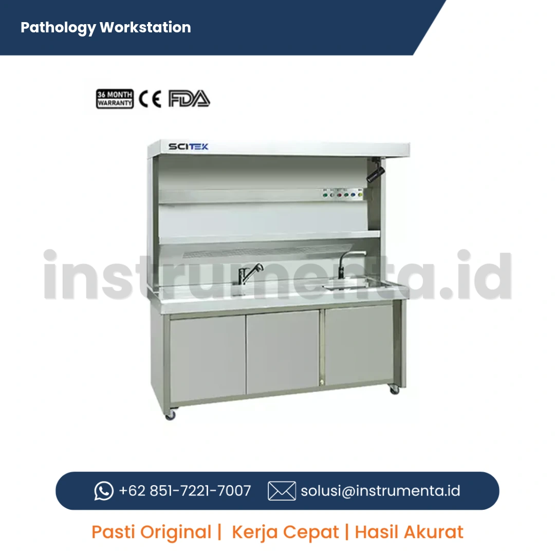 Official Supplier Pathology Workstation Scitek PW Series Meja Laboratorium Patologi Anatomi Stainless Steel